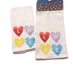 Valentine Love Hanging kitchen towel set of 2